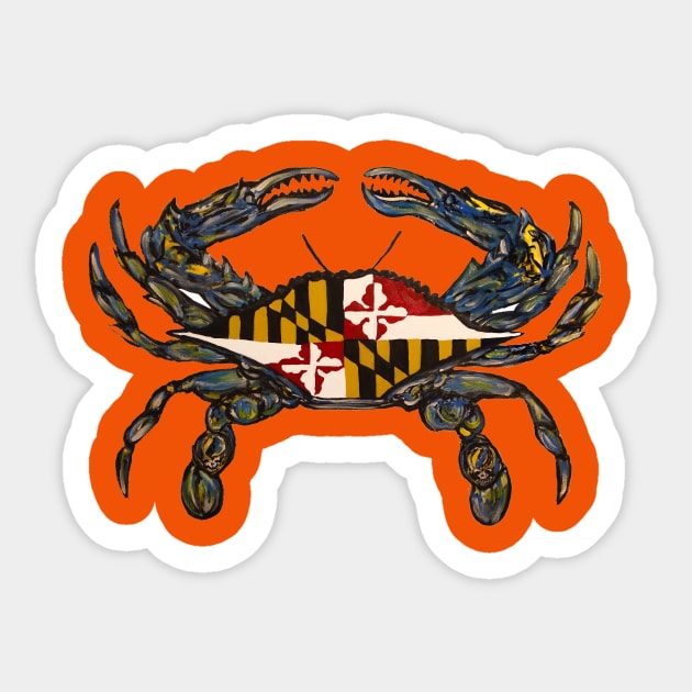 small maryland crab flag Sticker by Jeneralarts